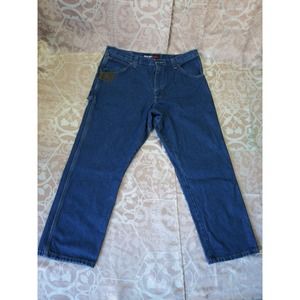 Wrangler Riggs Workwear Mens Carpenter Denim Jeans 38x30 Blue Straight Work Pant
